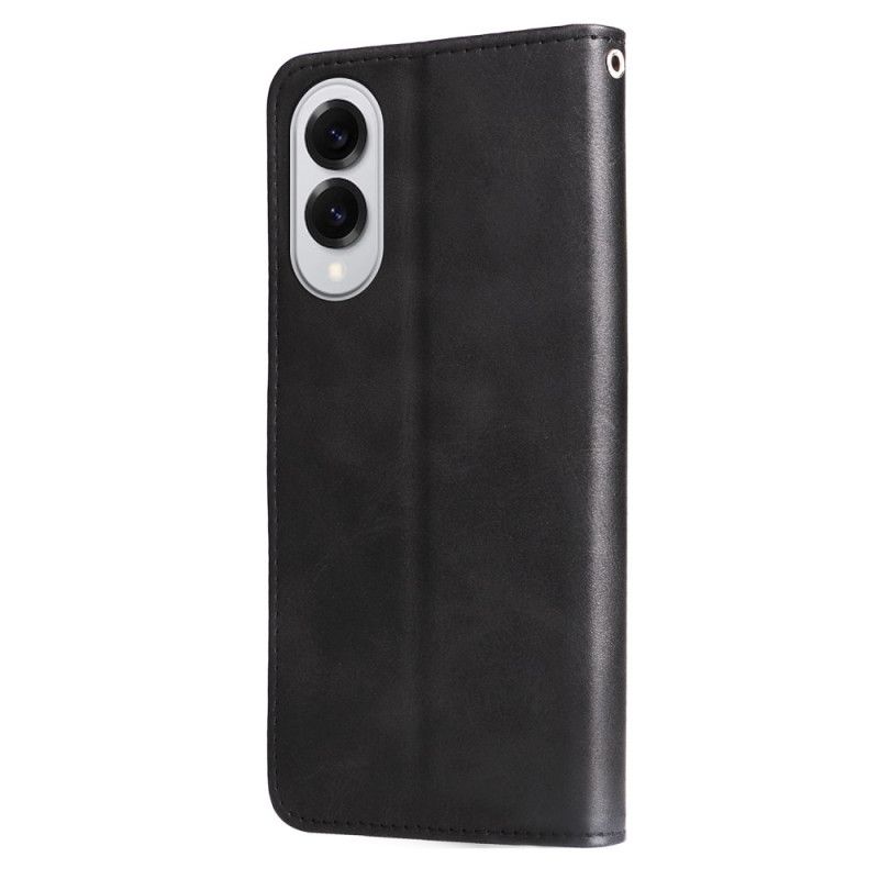 Läderfodral Samsung Galaxy S25 5g Edge Telefonfodral Påse Med Dragkedja