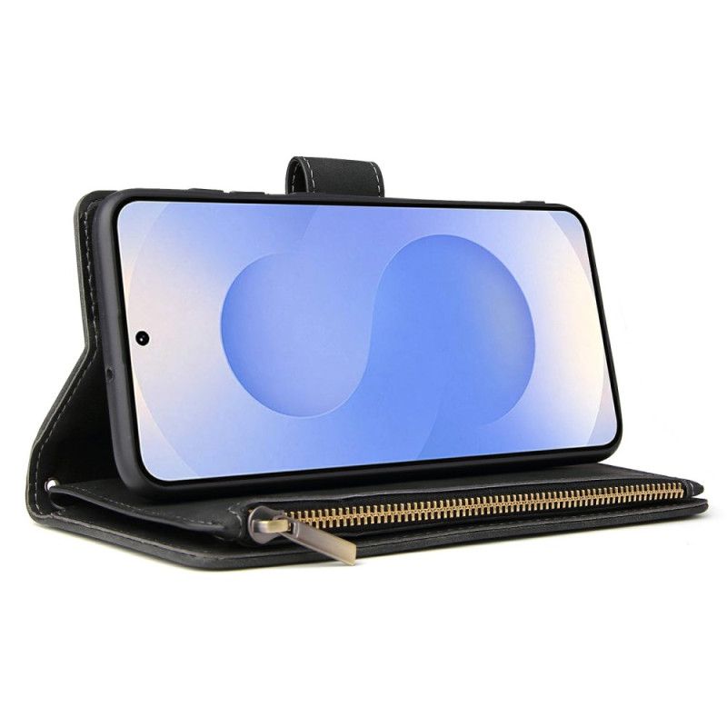 Läderfodral Samsung Galaxy S25 5g Edge Telefonfodral Plånbok Med Mocka