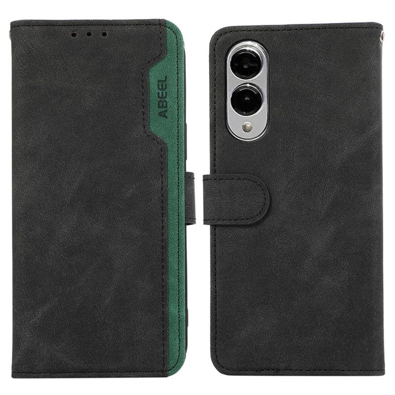 Läderfodral Samsung Galaxy S25 5g Edge Telefonfodral Tvåfärgad Abeel