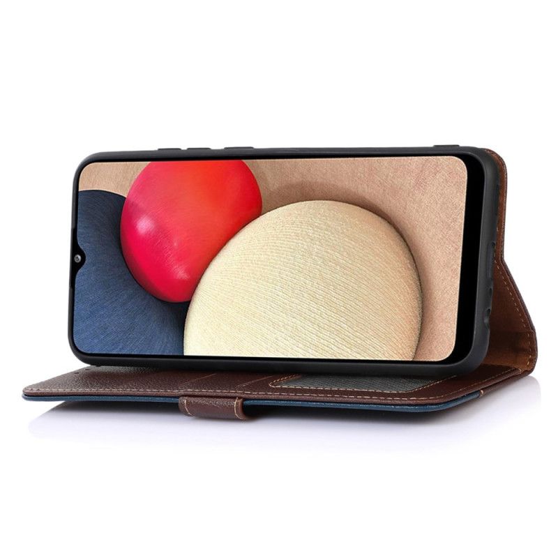 Läderfodral Samsung Galaxy S25 5g Edge Telefonfodral Tvåfärgad Khazneh