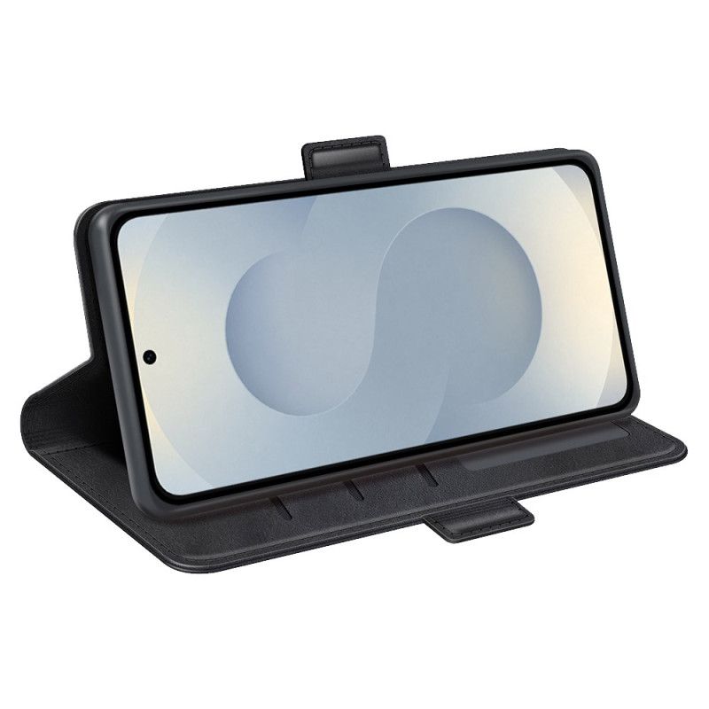 Läderskal Fodral Samsung Galaxy S25 5g Edge Dubbelt Magnetspänne