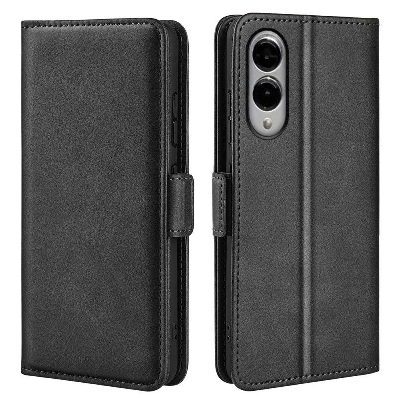 Läderskal Fodral Samsung Galaxy S25 5g Edge Dubbelt Magnetspänne