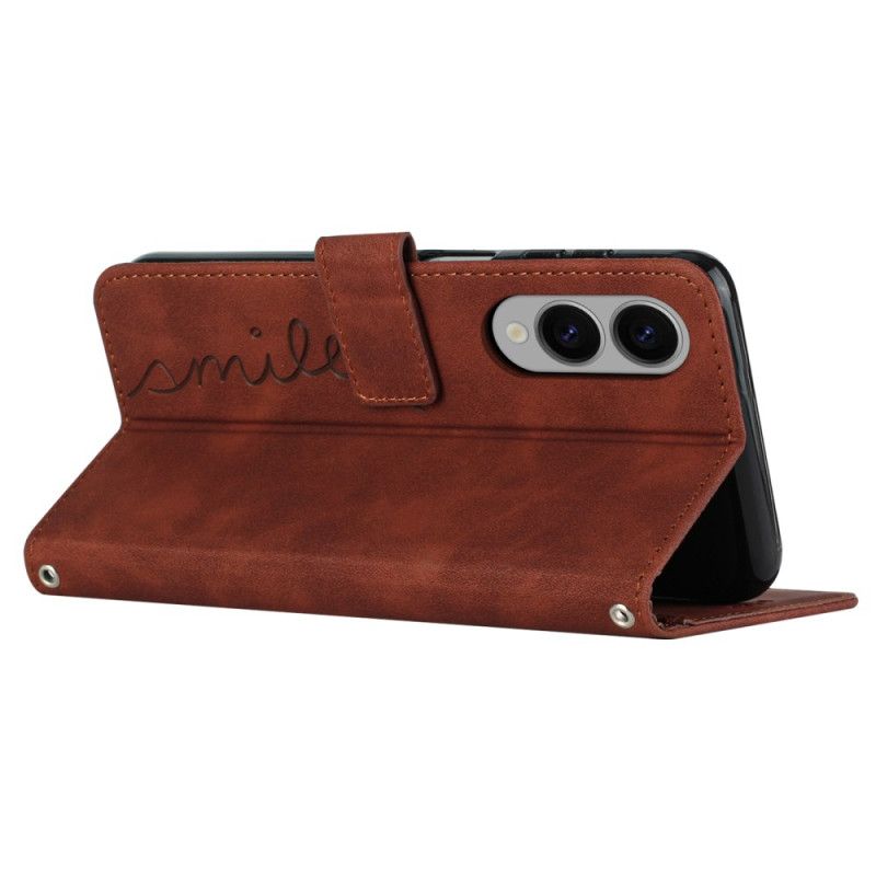 Läderskal Fodral Samsung Galaxy S25 5g Edge Leende