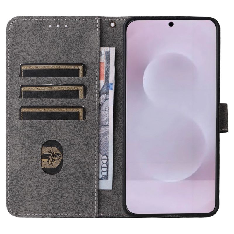 Läderskal Fodral Samsung Galaxy S25 5g Edge Rfid-funktion Med Rem