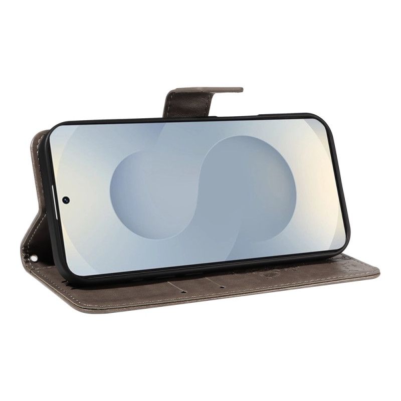 Läderskal Fodral Samsung Galaxy S25 5g Edge Träd Och Katt