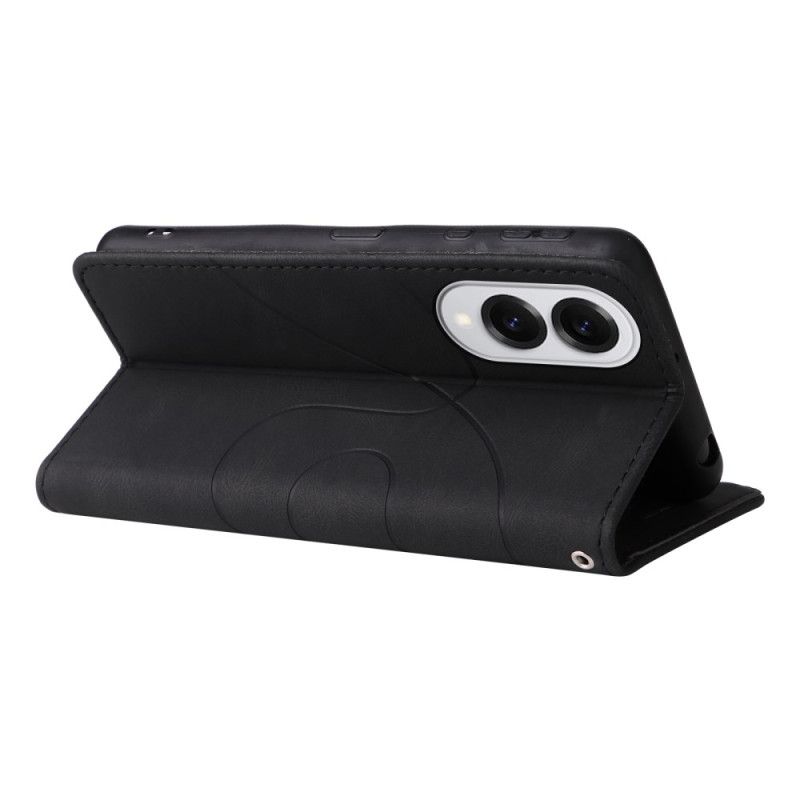 Läderskal Fodral Samsung Galaxy S25 5g Edge Tvåfärgad Krusning