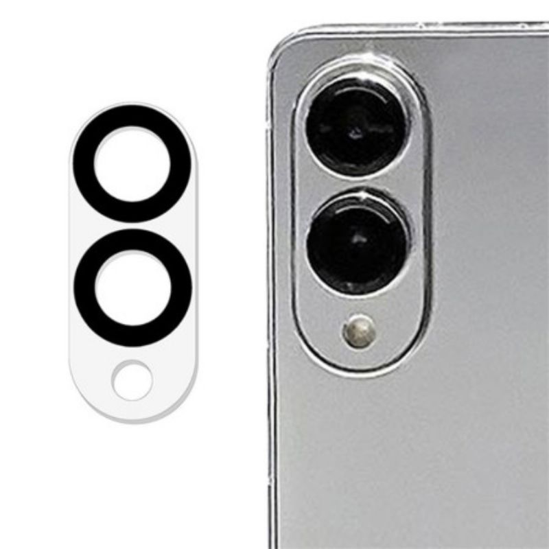 Linsskydd I Härdat Glas För Samsung Galaxy S25 Edge (svart Rund Design)