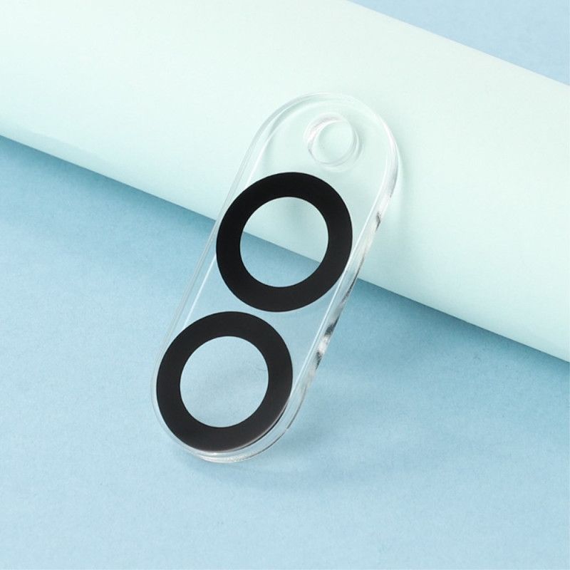 Linsskydd I Härdat Glas För Samsung Galaxy S25 Edge (svart Rund Design)