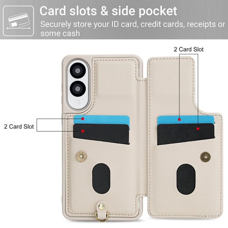 Skal Samsung Galaxy S25 5g Edge Korthållare Med Blommigt Snodd