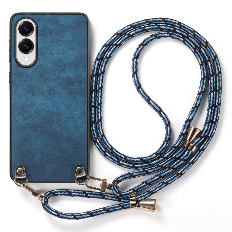 Skal Samsung Galaxy S25 5g Edge Lädereffektssnöre Vintage