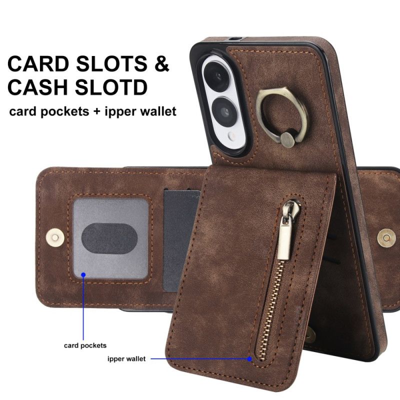 Skal Samsung Galaxy S25 5g Edge Plånbok Med Dragkedja Och Rfid-teknik