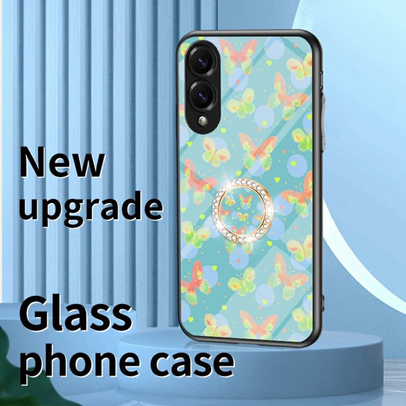 Skal Samsung Galaxy S25 5g Edge Telefonfodral Fjärilsfodral I Härdat Glas