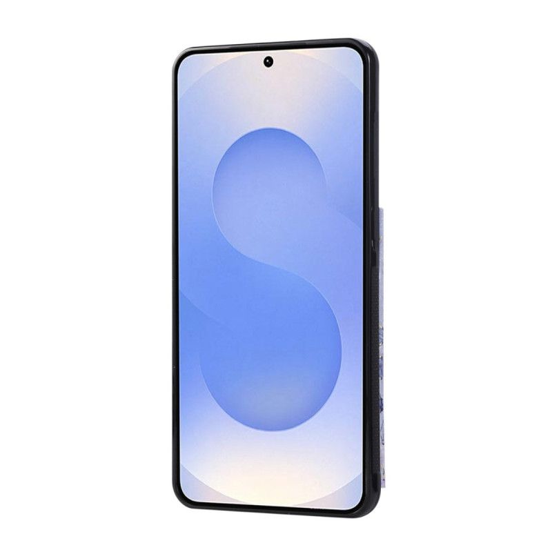 Skal Samsung Galaxy S25 5g Edge Telefonfodral Korthållare Med Blommönster