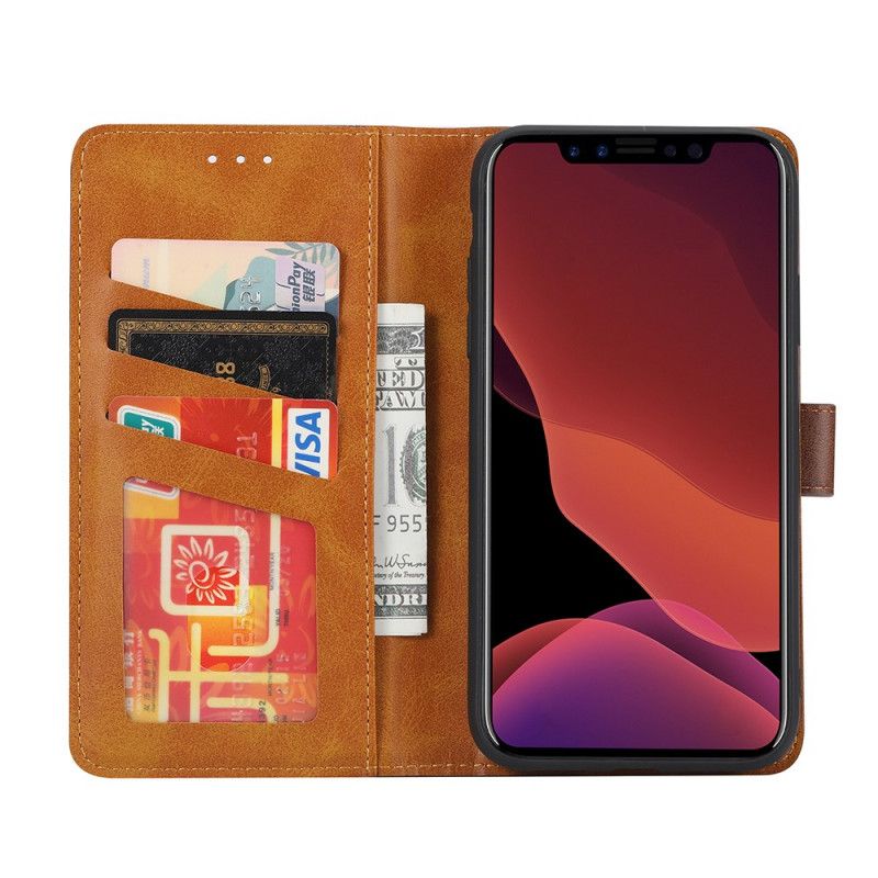 Fodral iPhone XR Svart Korthållare Och Rem På Lädereffekt