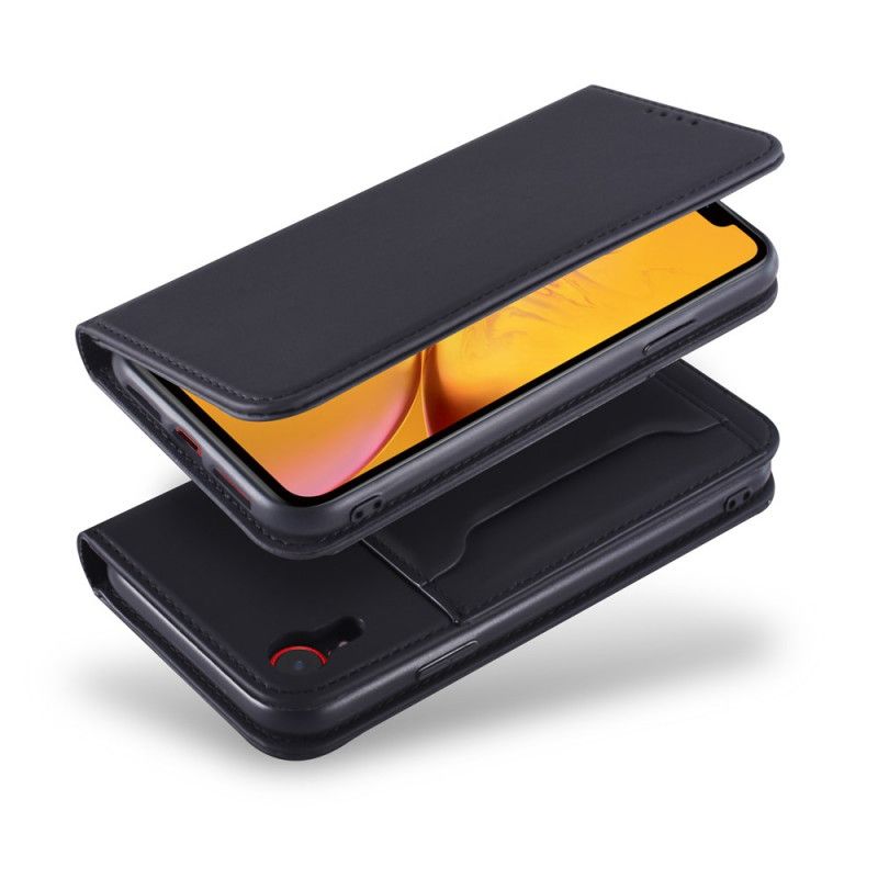 Folio-fodral för iPhone XR Svart Stödkorthållare