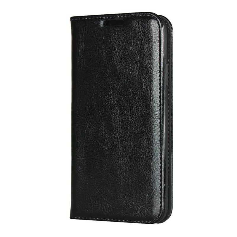 Folio-fodral iPhone XR Grå Äkta Läder