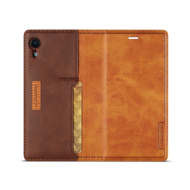 Folio-fodral iPhone XR Svart Mobilskal Lc-001-Serien Lc.Imeeke