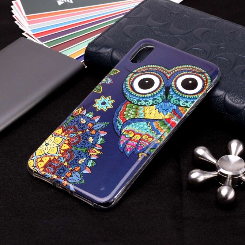 Skal iPhone XR Fluorescerande Mandalauggla