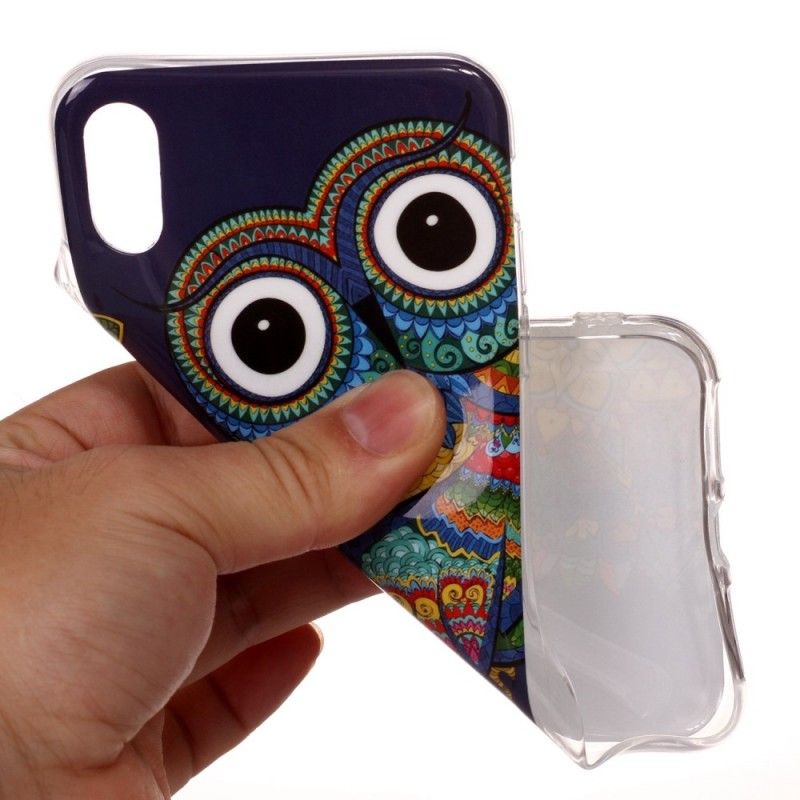 Skal iPhone XR Fluorescerande Mandalauggla