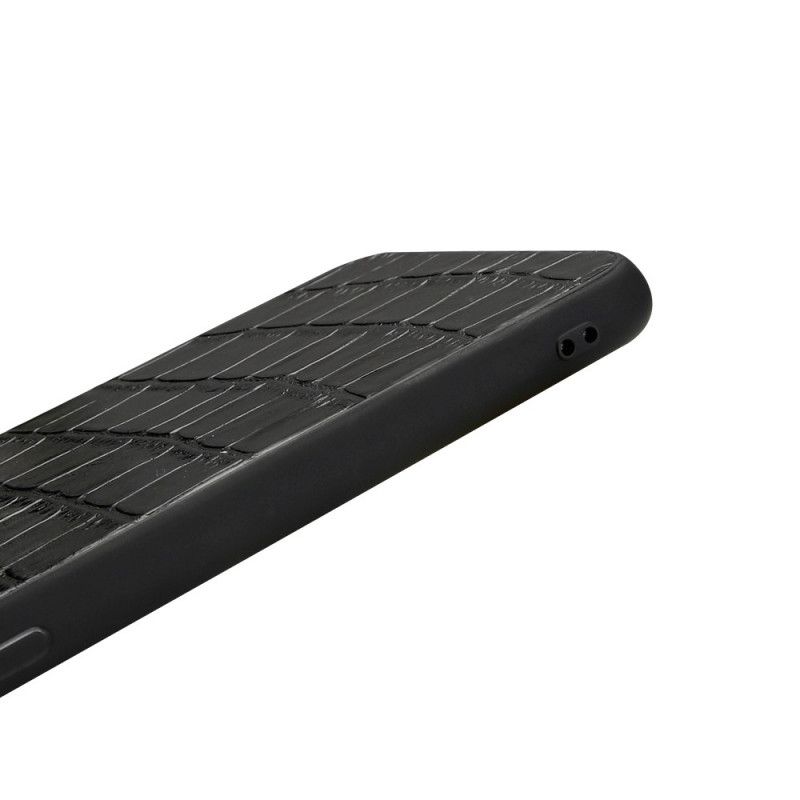 Skal iPhone XR Svart Äkta Krokodil-Texturerat Läder