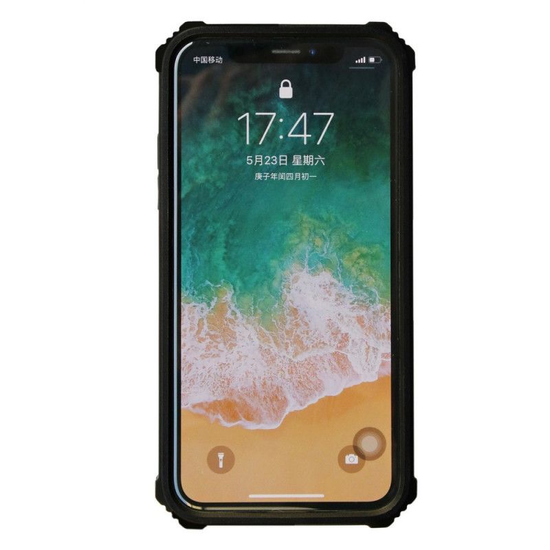 Skal iPhone XR Svart Avtagbar Med Avtagbart Stöd