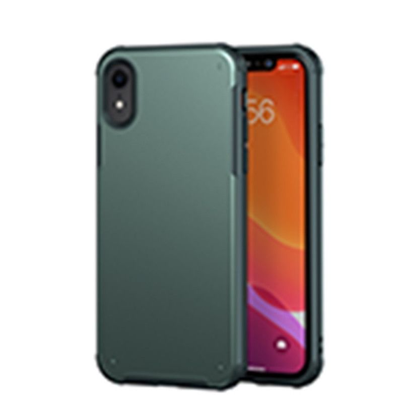 Skal iPhone XR Svart Hybrid Silikonfälg Design