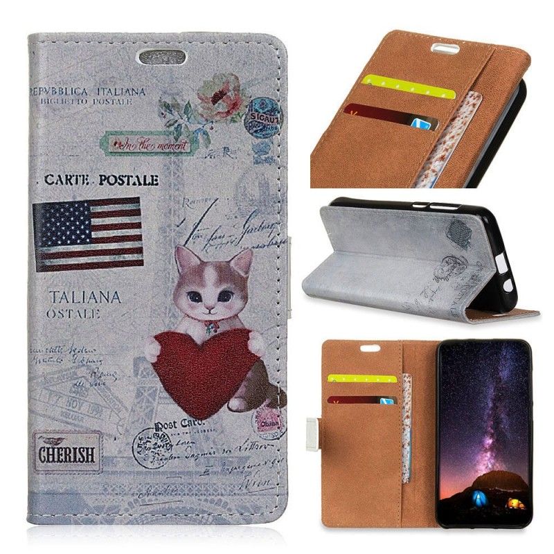 Skyddsfodral iPhone XR Resande Katt