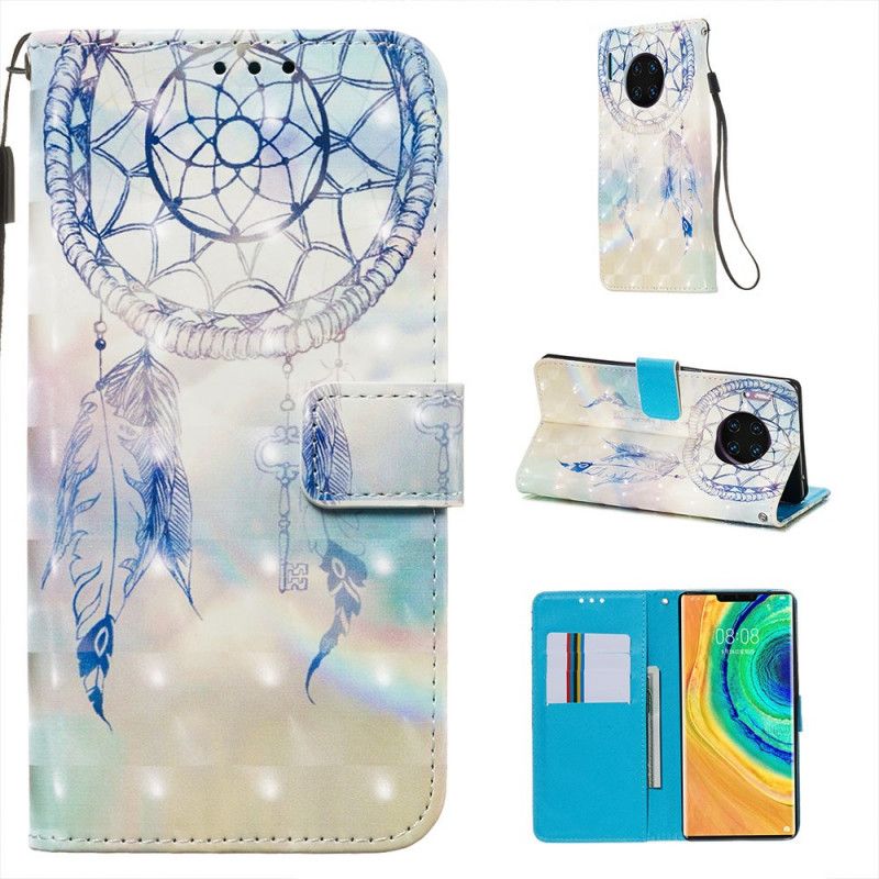Fodral Huawei Mate 30 Pro Vit Akvarell Drömfångare