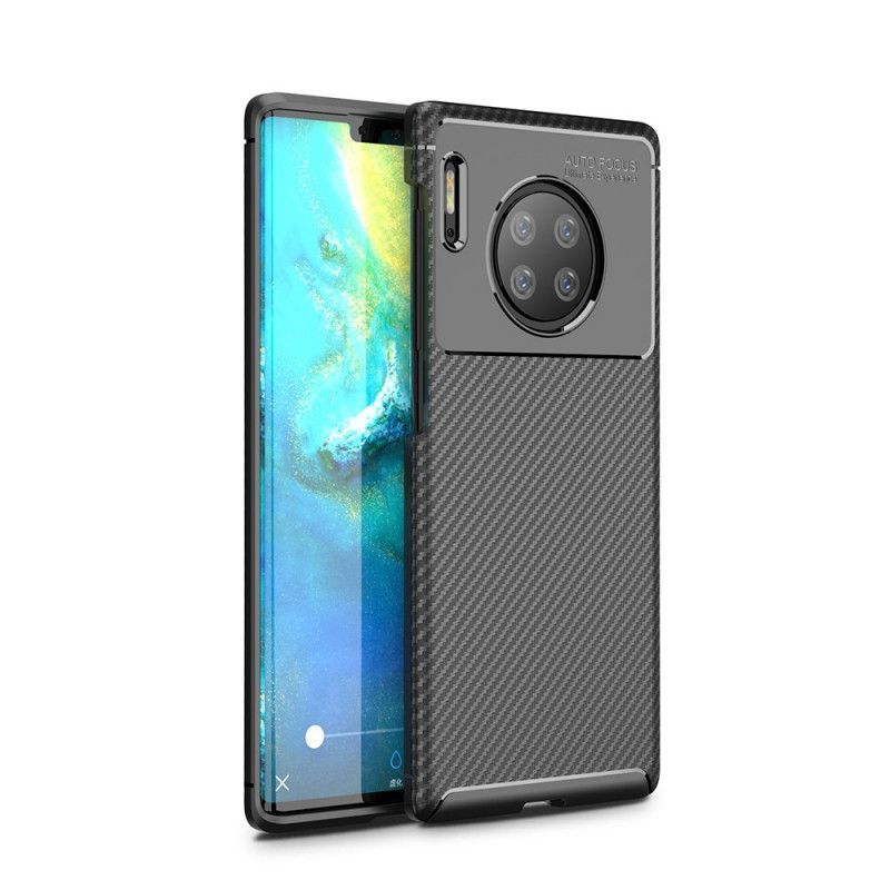 Skal för Huawei Mate 30 Pro Svart Flexibel Kolfiberstruktur