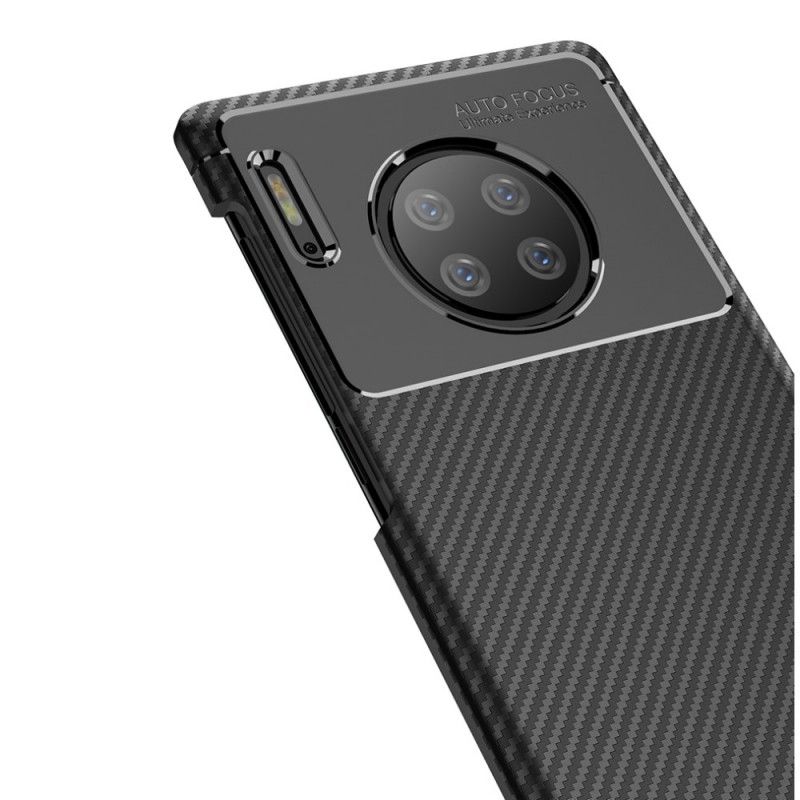 Skal för Huawei Mate 30 Pro Svart Flexibel Kolfiberstruktur
