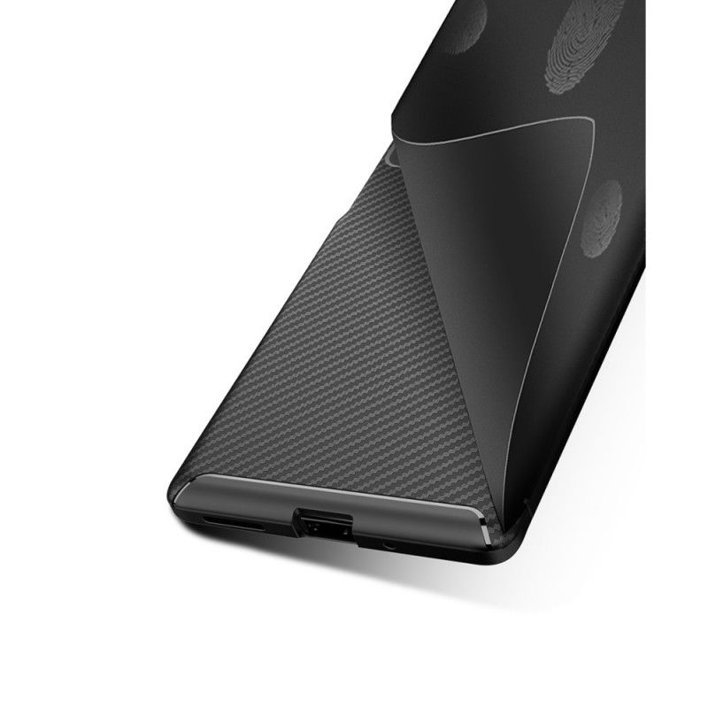 Skal för Huawei Mate 30 Pro Svart Flexibel Kolfiberstruktur