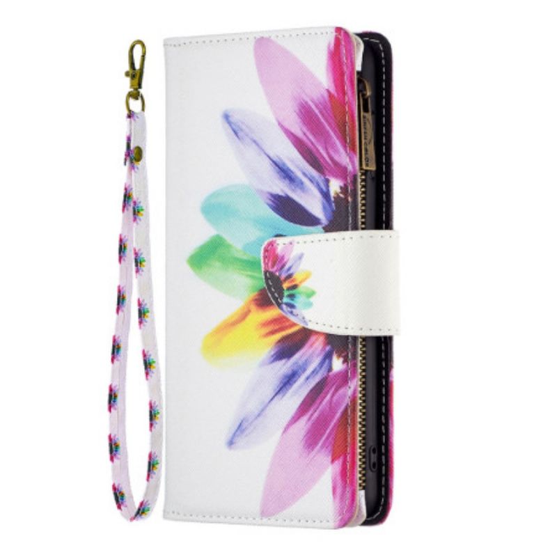 Fodral För iPhone 16 Pro Max Flower Strap Plånbok