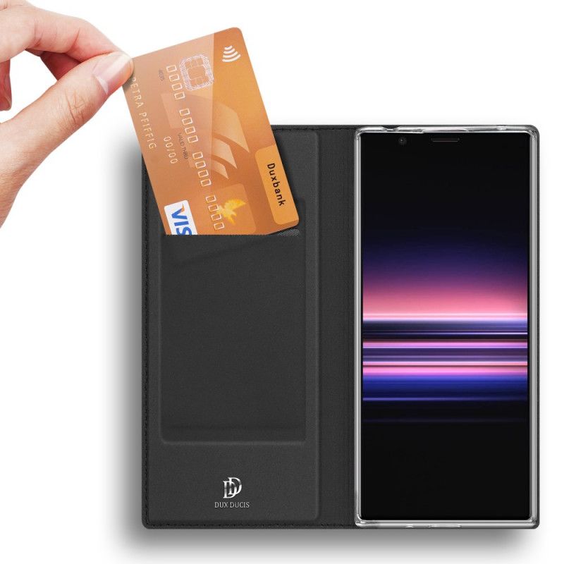 Folio-fodral för Sony Xperia 1 II Svart Pro Dux Ducis Hud