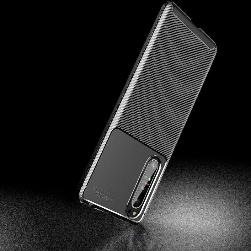 Skal för Sony Xperia 1 II Svart Flexibel Kolfiber