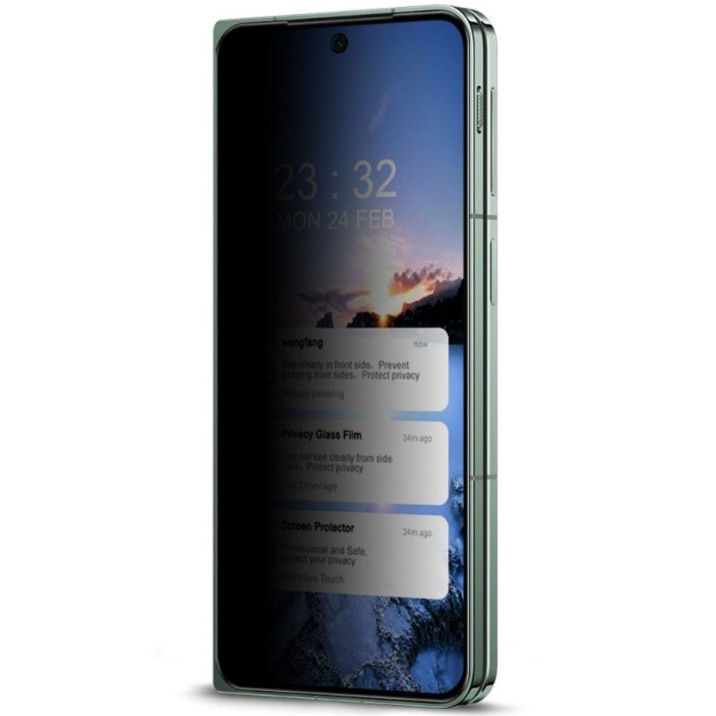 Anti-spionageskärmskydd I Härdat Glas För Oppo Find N3 / Oneplus Open Framsida Skärm Imak