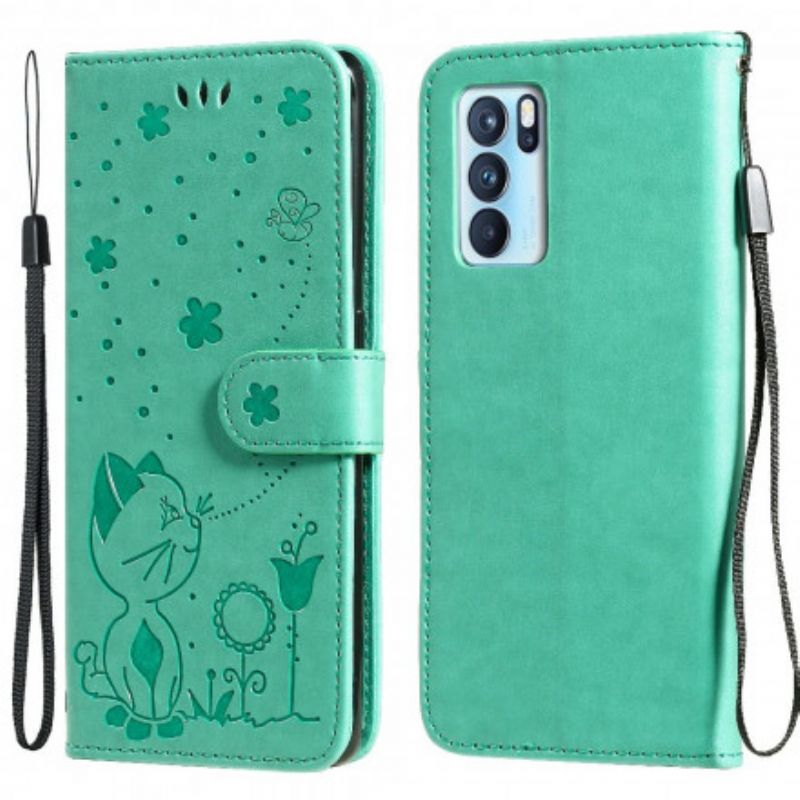 Fodral Oppo Reno 6 Pro 5g Cat And Bee Thong