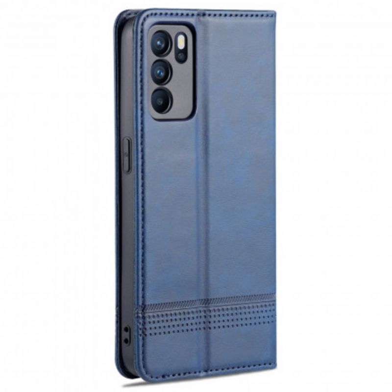 Folio-fodral Oppo Reno 6 Pro 5g Azns Läderstil