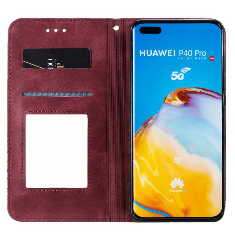 Folio-fodral Huawei P40 Pro Grön Stjärntryck