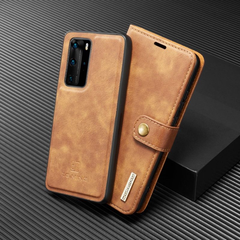 Läderskal Huawei P40 Pro Svart Dg. Avtagbar Ming