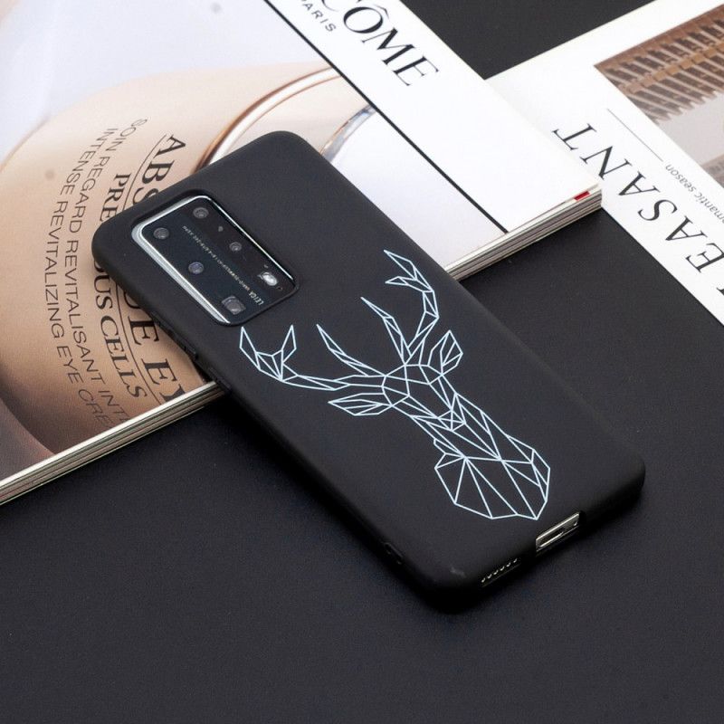 Skal Huawei P40 Pro Flexibel Silikonhjortgrafik