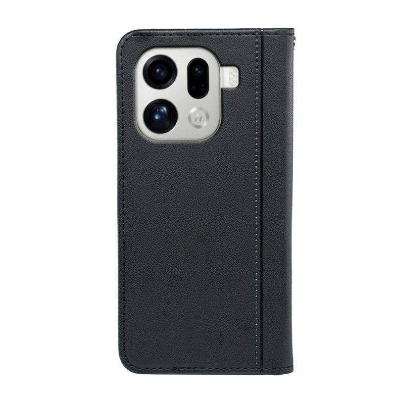 Folio-fodral Oppo Find X9 Pro 5g Kantband Med Rem