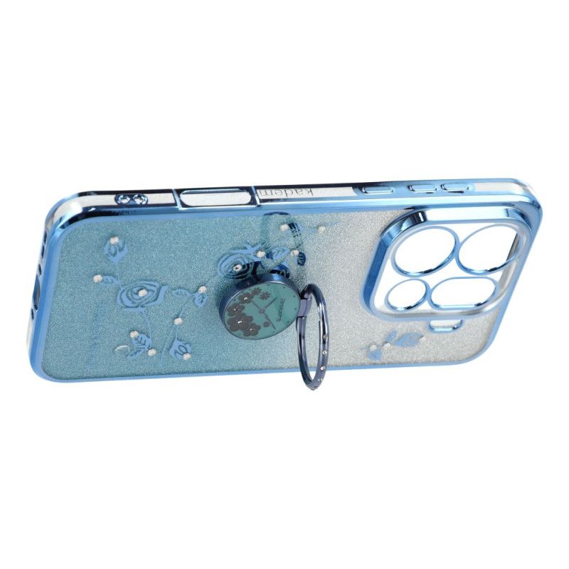 Skal Oppo Find X9 Pro 5g Kadem Ringhållare Med Blommor Och Strass