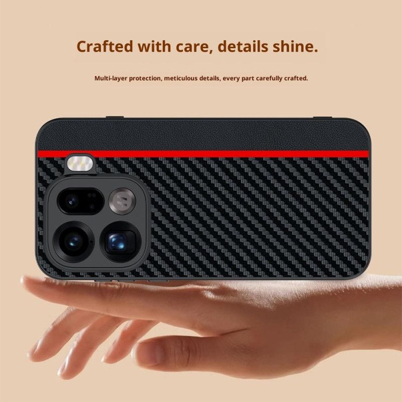 Skal Oppo Find X9 Pro 5g Telefonfodral Stel Med Kolfiberstruktur