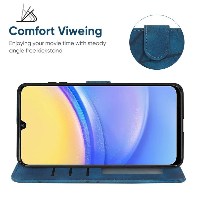 Fodral För Samsung Galaxy A16 5g Linjer Med Mockaeffekt