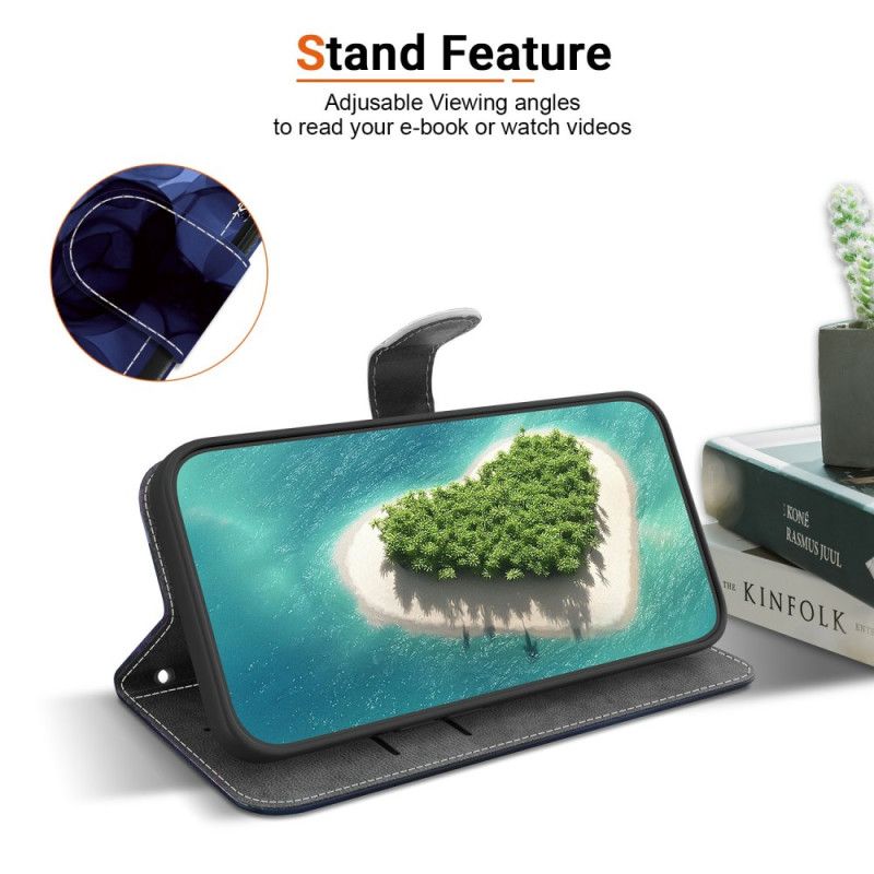 Fodral För Sony Xperia 10 Vii Blått Blommönster