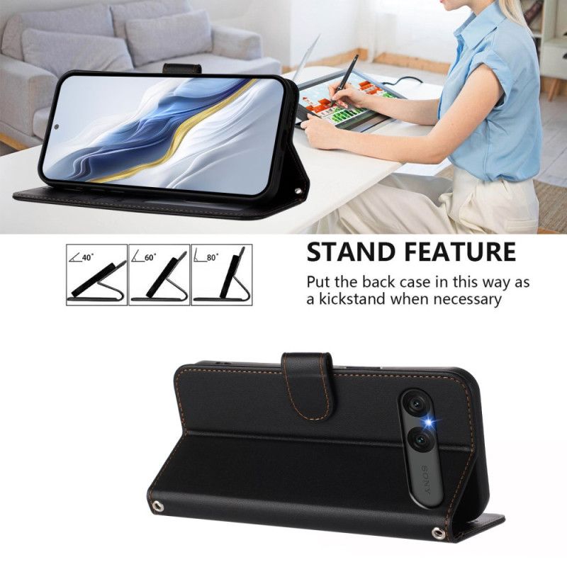 Fodral Sony Xperia 10 Vii Enkelt Konstläder