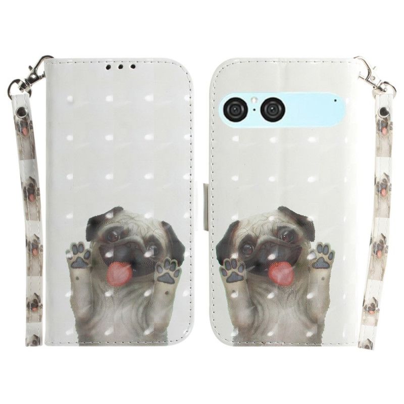 Fodral Sony Xperia 10 Vii Mopsmönsterband