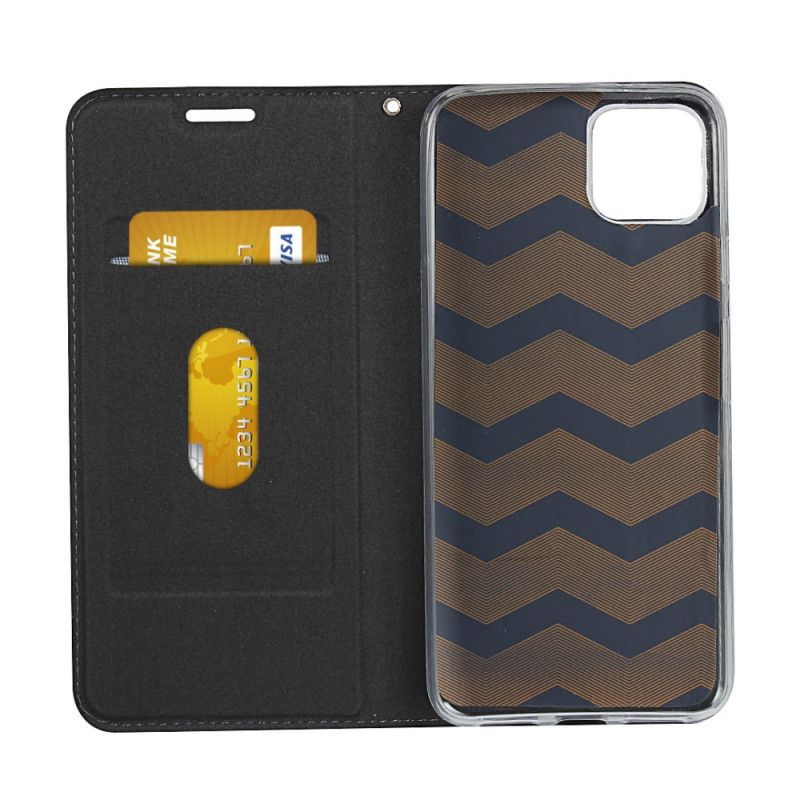 Folio-fodral Google Pixel 4 Svart Mjukt Läderstil Med Rem