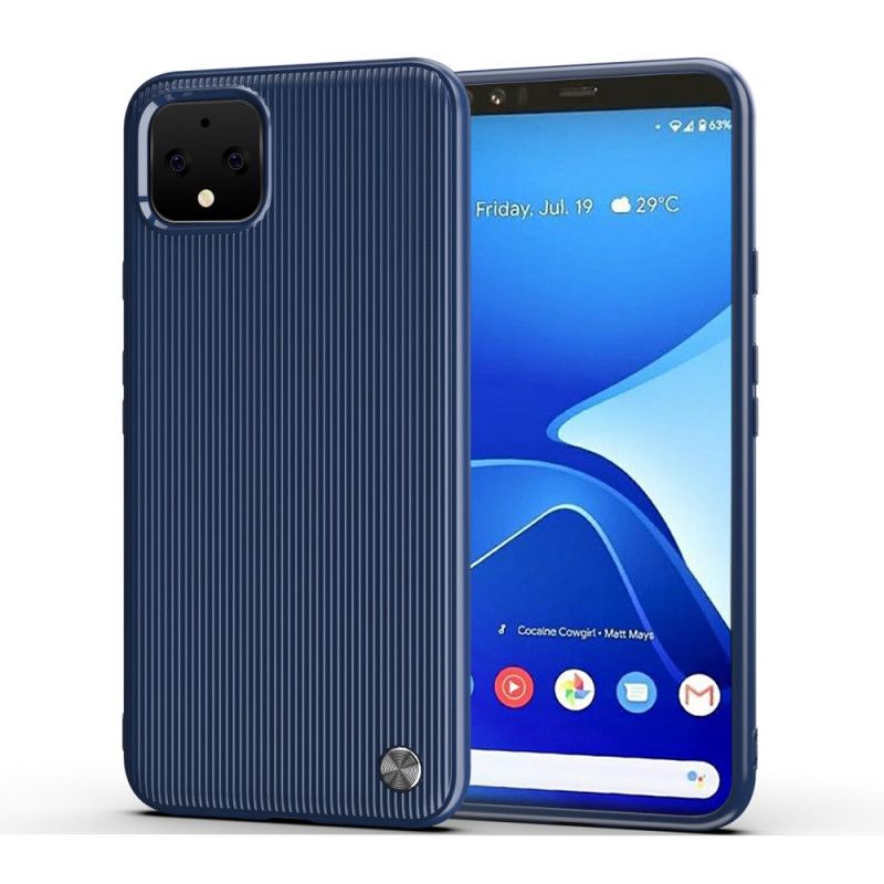 Skal för Google Pixel 4 Svart Strukturerad Silikon