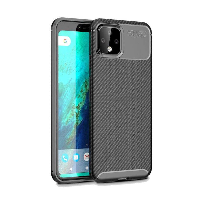 Skal Google Pixel 4 Svart Flexibel Kolfiberstruktur